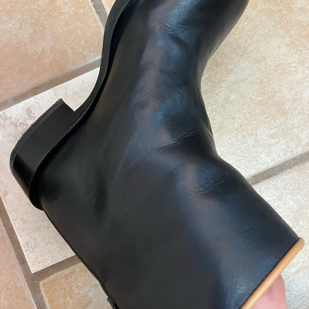 Jil Sander Black Leather Ankle Boots EU 34 - Picture 4 of 8